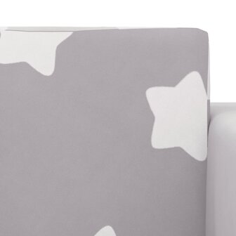Kinderslaapbank 2-zits met sterren zacht pluche lichtgrijs 7
