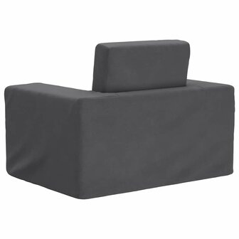 Kinderslaapbank zacht pluche antracietkleurig 6