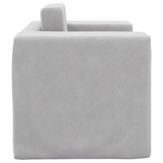 Kinderslaapbank zacht pluche lichtgrijs 5