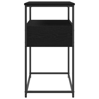 Wandtafel met lade Zwart Eiken 75 x 40 x 75 cm Bewerkt hout 3