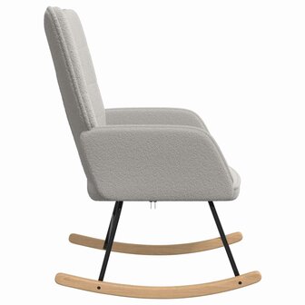 Schommelstoel Lichtgrijs Sherpa Stof 4