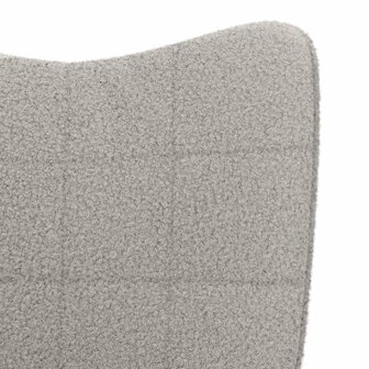 Schommelstoel Lichtgrijs Sherpa Stof 6