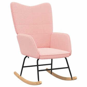 Schommelstoel Roze Sherpa Stof 2