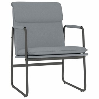 Loungestoel 55x64x80 cm stof lichtgrijs 2