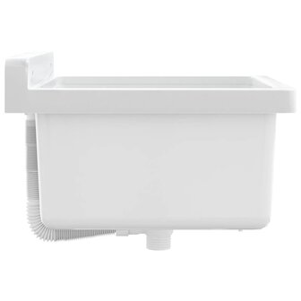 Spoelbak wandgemonteerd 40x40x24 cm hars wit 5