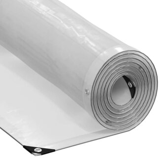 Doorzichtig zeildoek met zeilringen 1x10 m polyethyleen 2