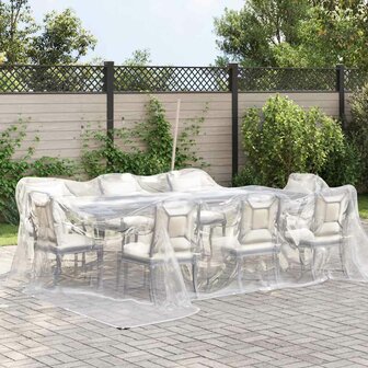 Doorzichtig zeildoek met zeilringen 4x4 m polyethyleen 2
