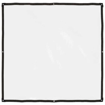 Doorzichtig afdekzeil met ogen 2x2 m polyethyleen 1