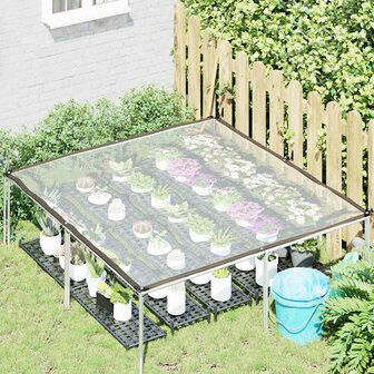 Doorzichtig afdekzeil met ogen 2x2 m polyethyleen 2