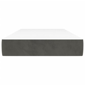 Pocketveringmatras medium 100x200x20 cm fluweel donkergrijs 3