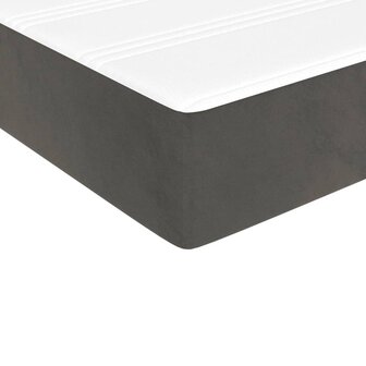 Pocketveringmatras medium 100x200x20 cm fluweel donkergrijs 5