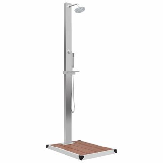 Buitendouche met bak HKC roestvrij staal 2