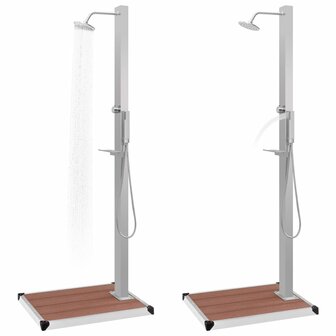 Buitendouche met bak HKC roestvrij staal 3