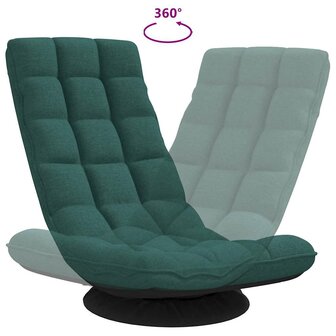 Vloerstoel draaibaar 70x51x79 cm stof donkergroen 7