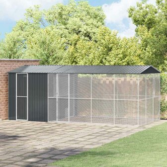 Vogelkooi Antraciet 645 x 310 x 247 cm Gegalvaniseerd staal 1