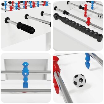 Voetbaltafel Wit 125 x 60,5 x 80 cm Bewerkt hout 8