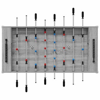 Voetbaltafel Grijze Sonoma 125 x 60,5 x 80 cm Bewerkt hout 6