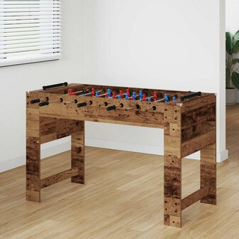 Voetbaltafel Oudhout 125 x 60,5 x 80 cm Bewerkt hout 1