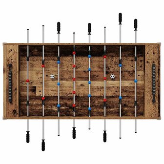 Voetbaltafel Oudhout 125 x 60,5 x 80 cm Bewerkt hout 6