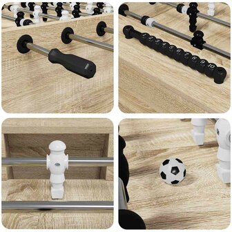 Voetbaltafel Sonoma Eiken 146,5 x 74 x 85 cm Bewerkt hout 8