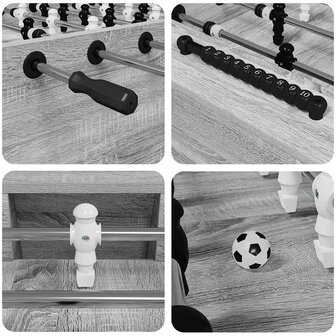 Voetbaltafel Grijze Sonoma 146,5 x 74 x 85 cm Bewerkt hout 8