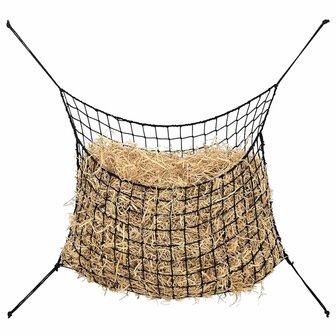 Hooinetten 2 st 75x50 cm rond polypropeen zwart 3