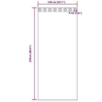 Zwart-out Gordijnen met Ringen 2 pcs Beige 225 x 140 cm 8