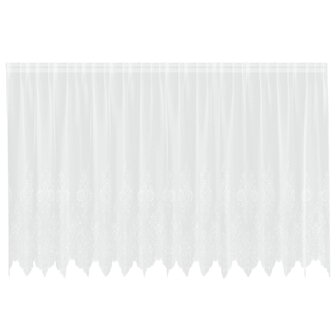 Kantgordijn met gordijnen Bloemen Wit 140 x 400 cm Polyester 2