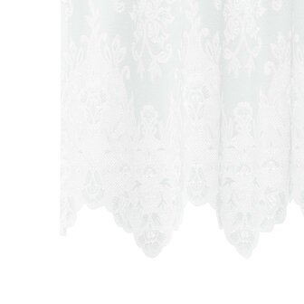 Kantgordijn met gordijnen Bloemen Wit 280 x 600 cm Polyester 5