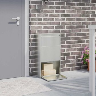 Pakketbrievenbus Zilver 44 x 22 x 82 cm Gegalvaniseerd staal 1