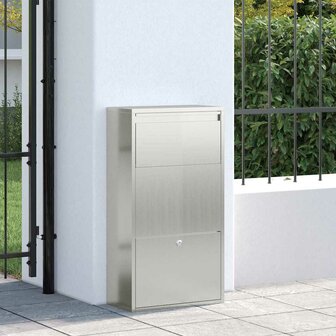 Pakketbrievenbus Zilver 44 x 22 x 82 cm Gegalvaniseerd staal 3