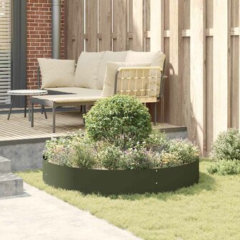 Plantenring Olijf Groen 120 x 120 x 20 cm Koudgewalst staal 4