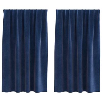 Verduisterende gordijnen 2 pcs Donkerblauw 140 x 140 cm Fluweel 2