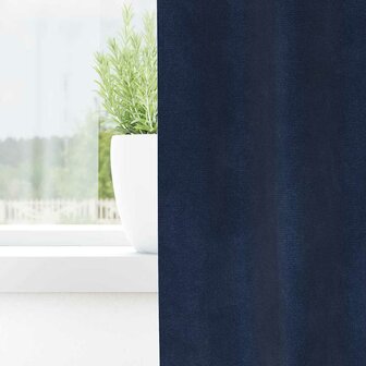Verduisterende gordijnen 2 pcs Donkerblauw 140 x 140 cm Fluweel 3