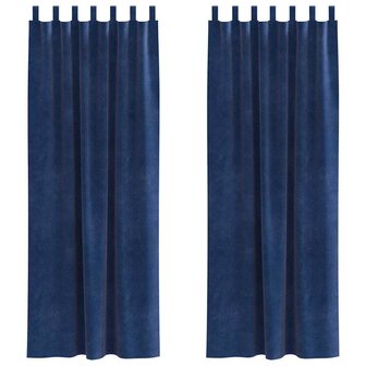 Verduisterende gordijnen 2 pcs Donkerblauw 140 x 260 cm Fluweel 2