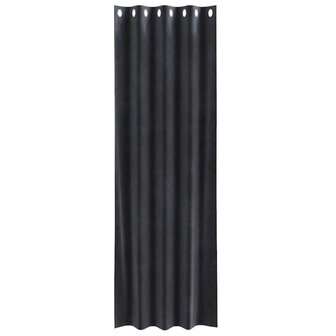 Verduisterende gordijnen 2 pcs Donkergrijs 140 x 225 cm Fluweel 4