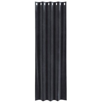 Verduisterende gordijnen 2 pcs Donkergrijs 140 x 245 cm Fluweel 4