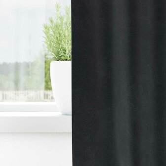 Verduisterende gordijnen 2 pcs Donkergrijs 140 x 140 cm Fluweel 3