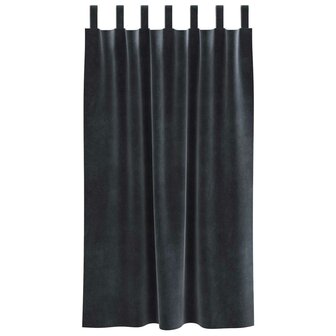 Verduisterende gordijnen 2 pcs Donkergrijs 140 x 175 cm Fluweel 4