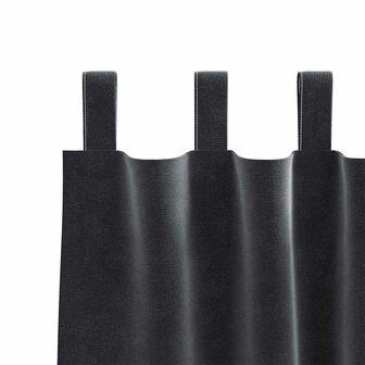 Verduisterende gordijnen 2 pcs Donkergrijs 140 x 260 cm Fluweel 5