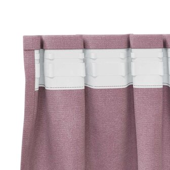 Verduisterende gordijnen 2 pcs Donkerroze 140 x 140 cm Fluweel 5
