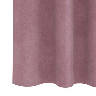 Verduisterende gordijnen 2 pcs Donkerroze 140 x 140 cm Fluweel 6