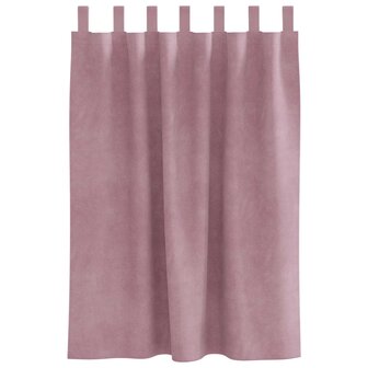 Verduisterende gordijnen 2 pcs Donkerroze 140 x 140 cm Fluweel 4