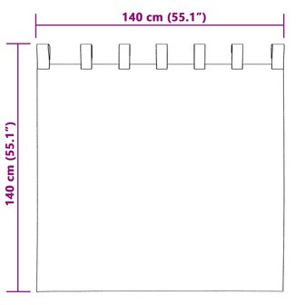 Verduisterende gordijnen 2 pcs Donkerroze 140 x 140 cm Fluweel 7