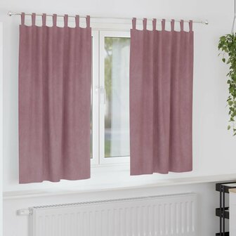 Verduisterende gordijnen 2 pcs Donkerroze 140 x 175 cm Fluweel 1