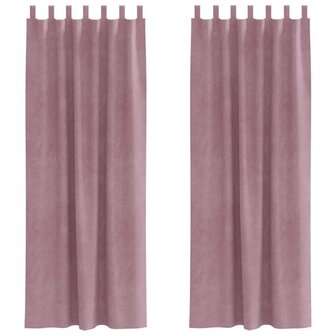 Verduisterende gordijnen 2 pcs Donkerroze 140 x 260 cm Fluweel 2