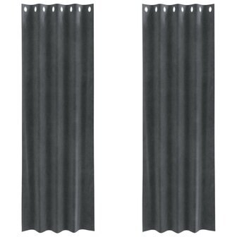 Verduisterende gordijnen 2 pcs Lichtgrijs 140 x 260 cm Fluweel 2