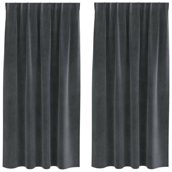 Verduisterende gordijnen 2 pcs Lichtgrijs 140 x 175 cm Fluweel 2