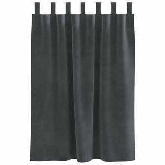 Verduisterende gordijnen 2 pcs Lichtgrijs 140 x 140 cm Fluweel 4