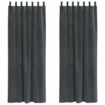 Verduisterende gordijnen 2 pcs Lichtgrijs 140 x 245 cm Fluweel 2